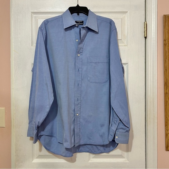 Gitman Bros. For Norman Stockton Inc. Men’s Button Down Shirt Blue Size 16/35 - Picture 1 of 7